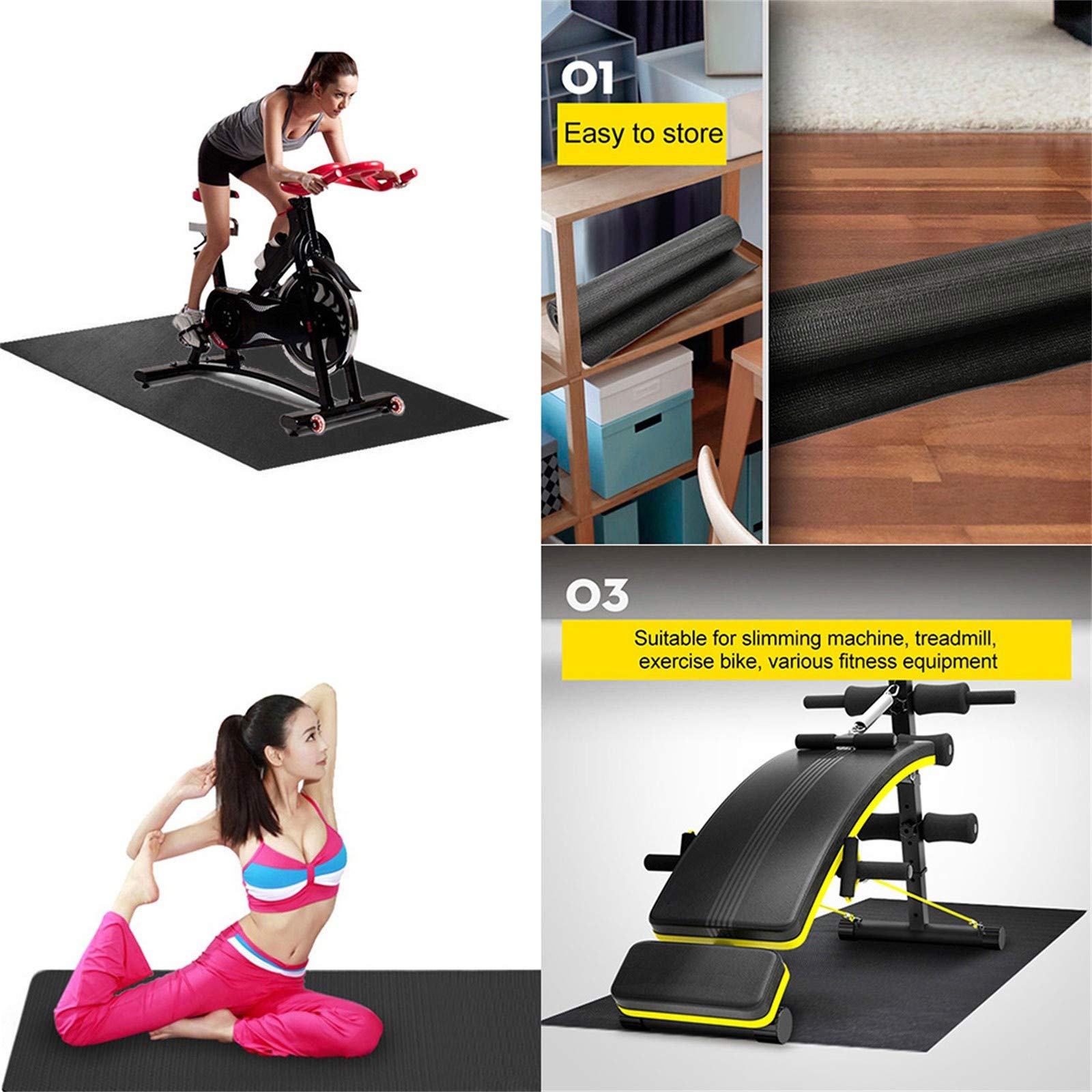 Exercise Equipment Mat 2.5 Cm Thick Treadmill & Exercise Bike - View #7