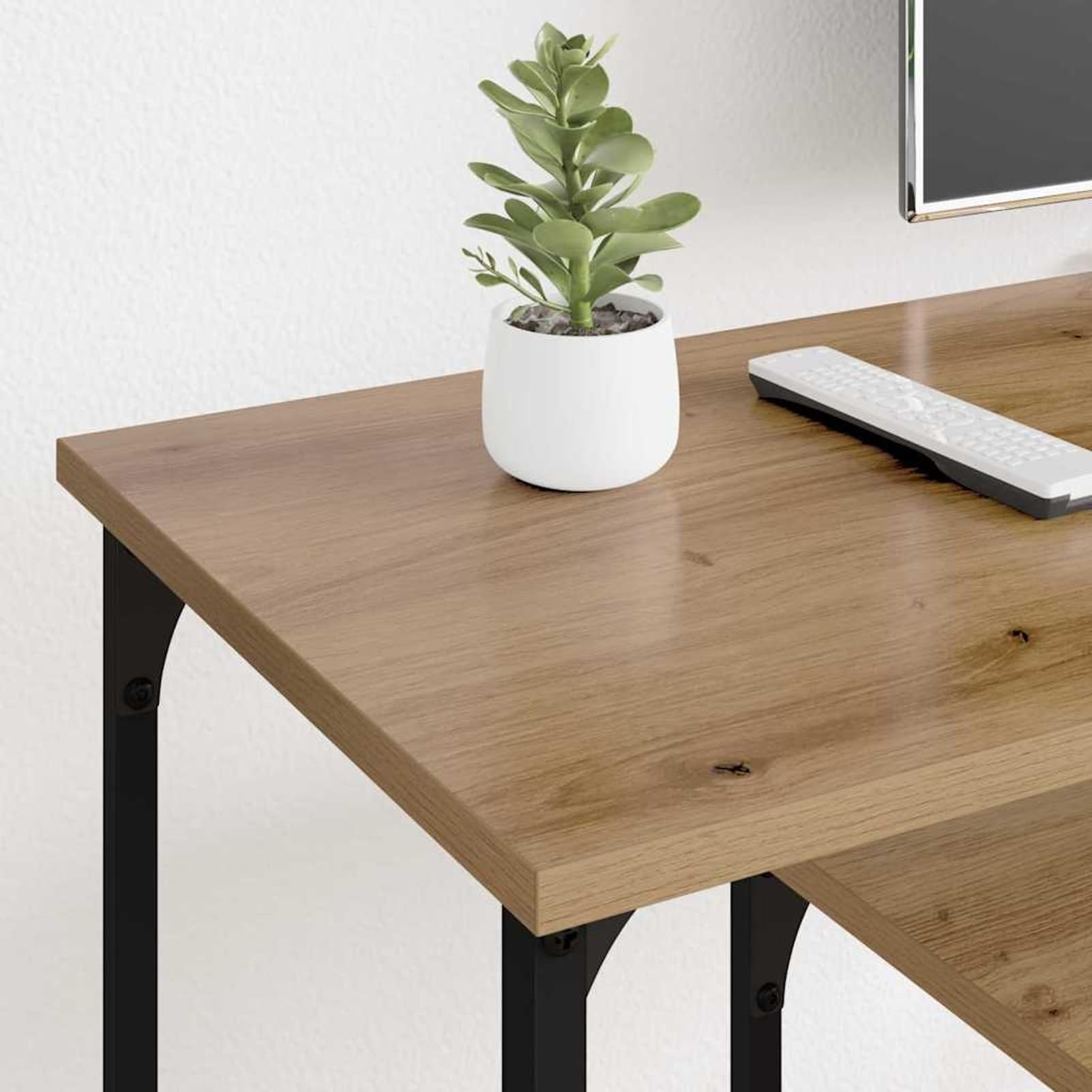 Gecheer TV-Schränk Artisan-Eiche 102 x 35 x 45,5 cm, Fernsehschrank Fernsehtisch TV-Lowboard für Wohnzimmer Home-Cinema Gamerzimmer881295