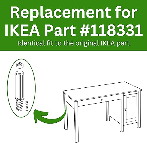 Miniatura 2 de Spare Hardware Parts Tornillo de fijación de bloqueo de leva (repuesto para pieza IKEA #118331) (paquete de 8)