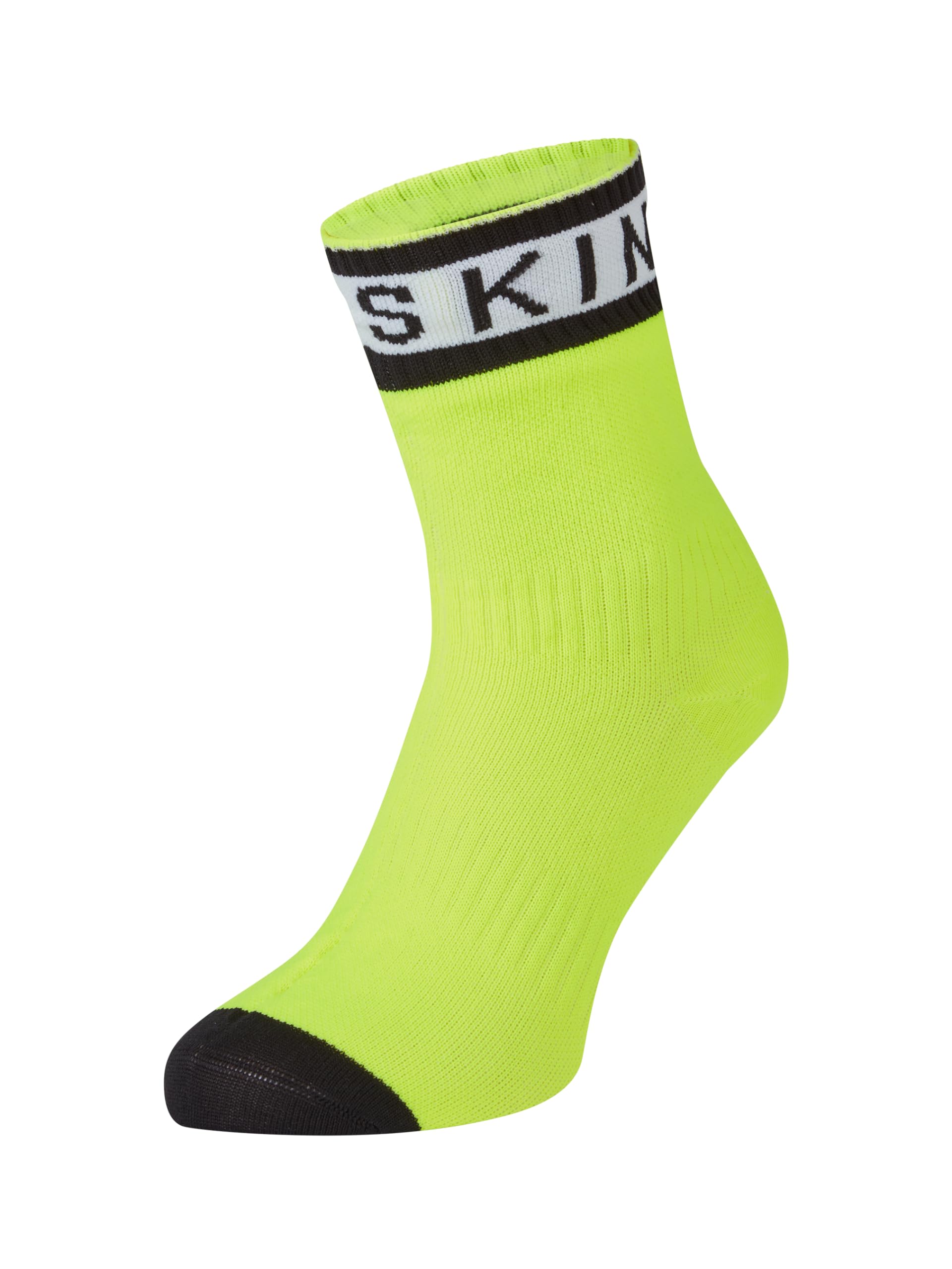 SEALSKINZ | Mautby | Unisex Waterproof Warm Weather Ankle Length Sock with Hydrostop to Block Water Penetration | Anti-Blister | Natural Bamboo Lining | Seamless & Comfortable | XL - Neon Yellow