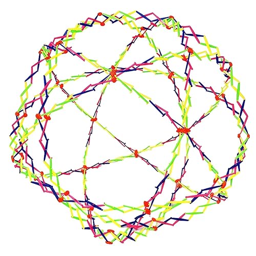 Large Rainbow Expandable Ball, Novelty Plastic Toy from 11.8" to