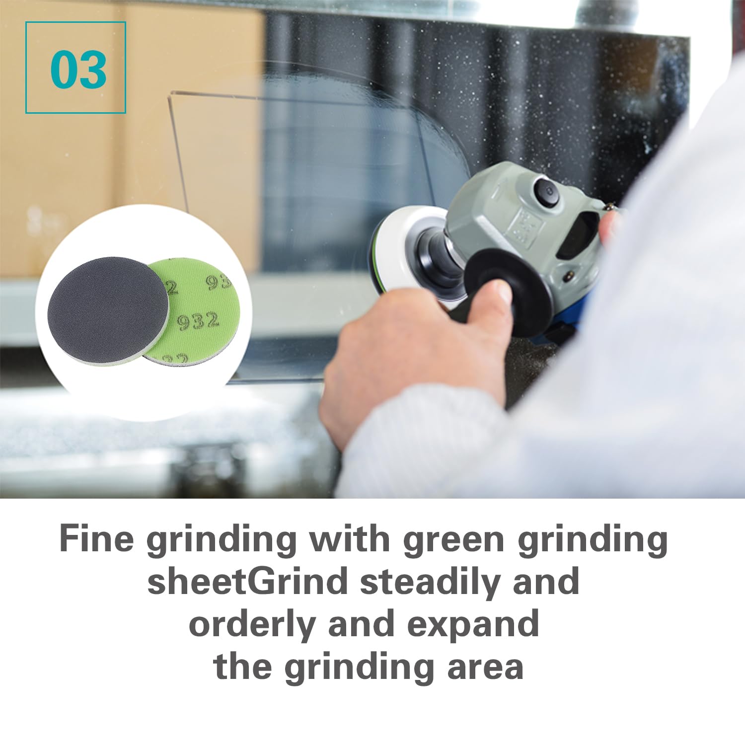 5 inch Glass Scratch Repair Remover Kit Net Sanding Abrasive Pads Set Kit for Glass Scratch Repair Removal Glass Windoor Door Wall Table