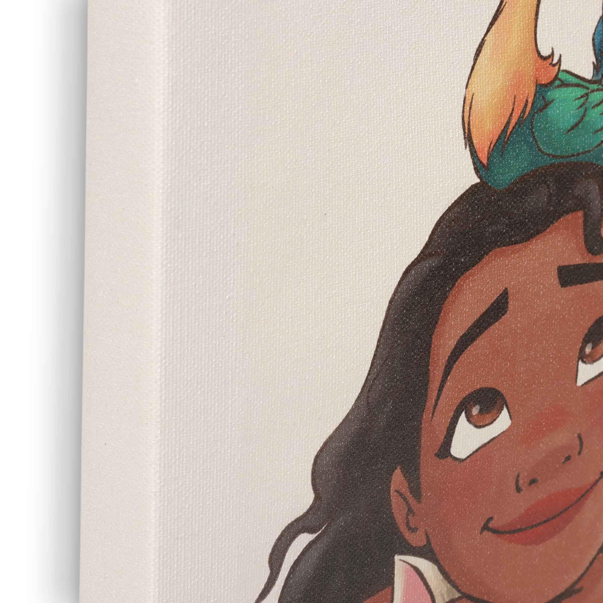 Open Road Brands Disney Moana, Pua und Hei Hei Galerie Leinwand-Wanddekoration, bezaubernde Moana-Wandkunst für Kinderzimmer oder Spielzimmer