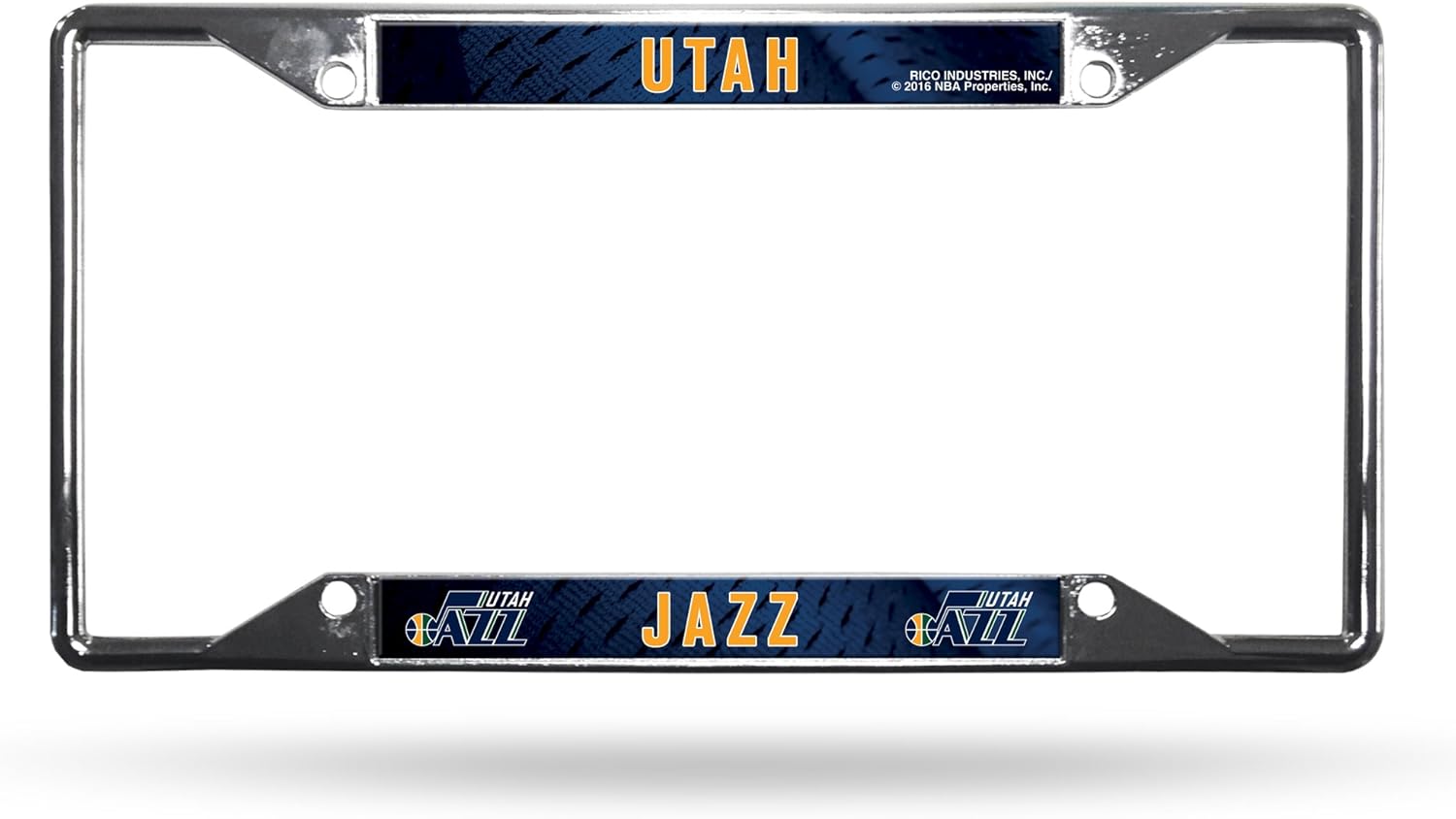 Rico Industries NBA Unisex-Adult Easy View Chrome License Plate Frame