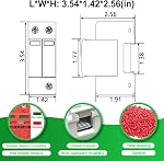 2P 40KA Protecteur de surtension DC 1000V Solaire PV Appareil d'arrêt de foudre pour Rv, Système de protection contre la foudre à domicile 35mm DIN Montage ferroviaire (2pcs)