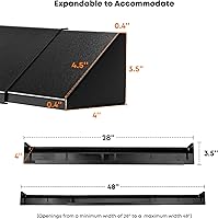 Vista 2 de Stanbroil Capucha Ajustable para Chimenea de 28.5 a 48 Pulgadas, Accesorio Escudo Térmico con Recubrimiento en Polvo Negro