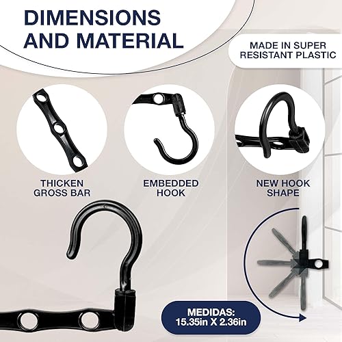 Miniatura 5 de Paquete de 12 perchas para ropa, transforma y mejora el espacio de tu armario, diseñadas para una organización óptima, sostiene múltiples camisas y