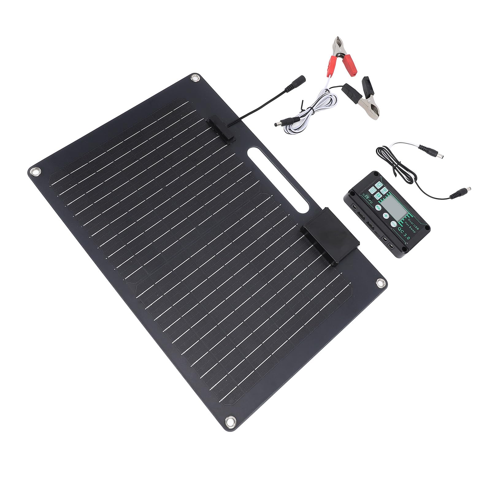 Kit Pannello Solare 100W, Caricabatterie Monocristallino con