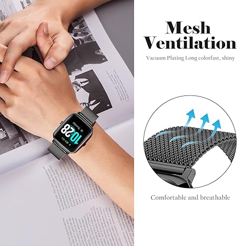 Vista 20 de Harikiri Correa de metal compatible con ID205L, correa de repuesto de 0.75 pulgadas para Veryfitpro, Yamay Fitness, GRV, Willful, Popglory, Rosado