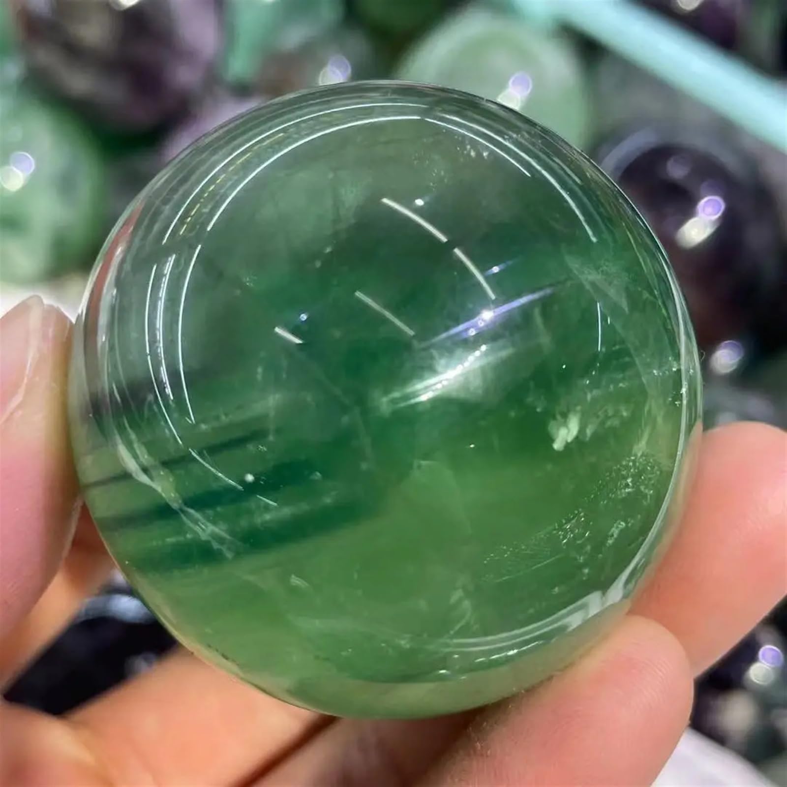 RVBLRDSE Beautiful Crystal Fluorite Ornaments (Size : 38-40mm) Gemstone Stone