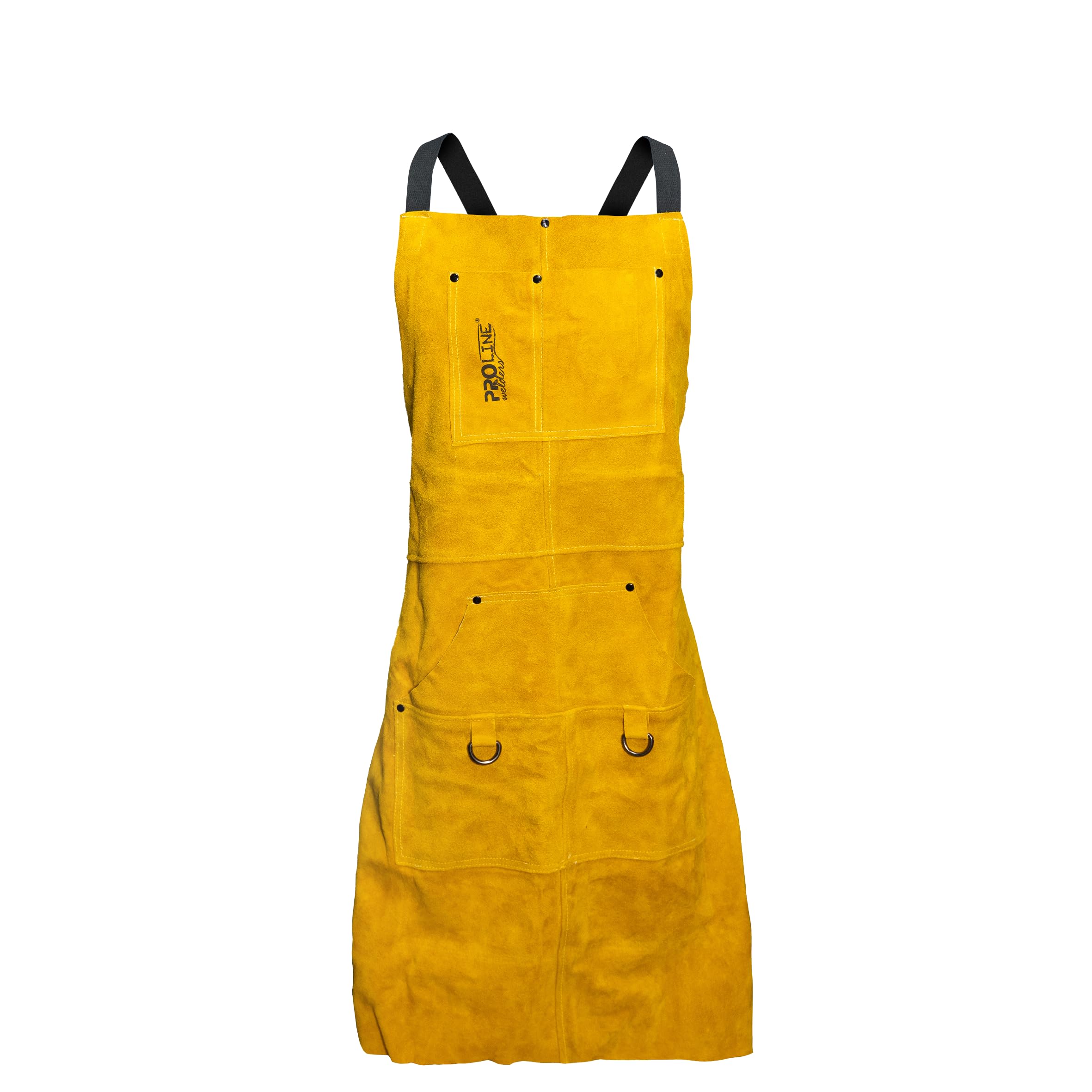 Grembiule da Saldatore Professionale 60x90cm in Pelle Crosta Bovina con 5 Tasche, Ideale per Lavoro, Alta resistenza