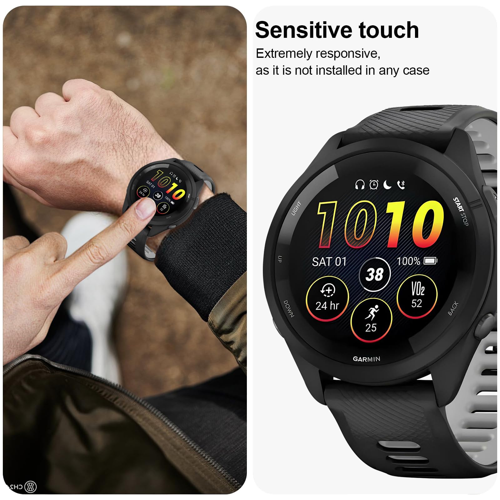 Acquista Custodia PC+Vetro Temperato Per Garmin Forerunner 265 265S 965 955 255 255S Forerunner 255 255S 955 965 Proteggi Schermo Copertura Orologio in Italia a partire da 5.56