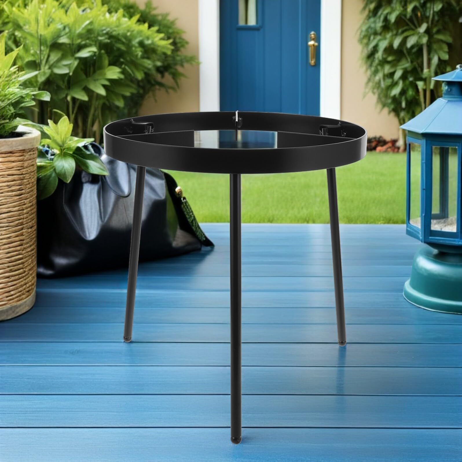 SUPVOX Trípode para Cocinar al Aire Libre de Hierro Fundido Negro Portátil y Plegable Altura 98 In Soporte Resistente para Fogatas Barbacoas y Camping Adecuado para Picnic y