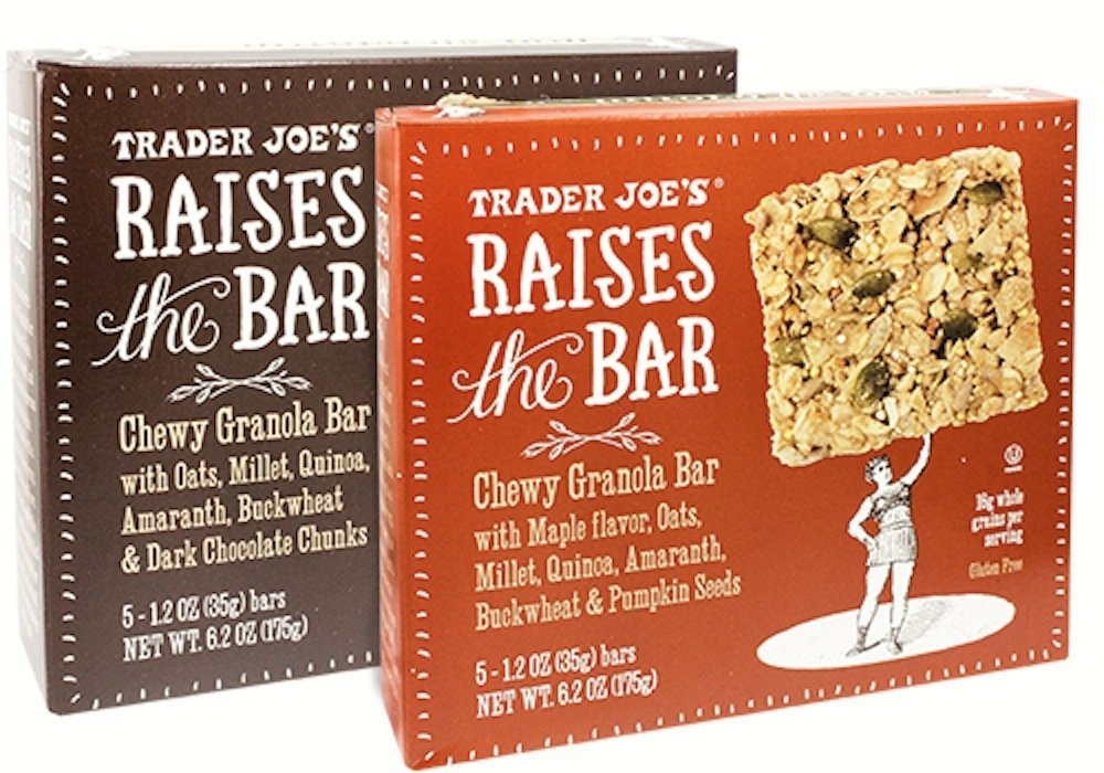Trader Joe S Raises The Bar Gluten Free Chewy Granola Bars Variety Bundle 2 Boxes 1 Maple 1 Dark Chocolate Chunk Amazon Com Grocery Gourmet Food