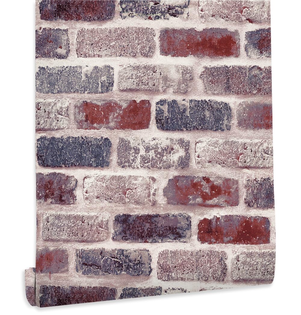 ICYEHAO Beige Brick Wallpaper,44.5 x 1000 cm Beige and Red Brick Effect Wallpaper Self Adhesive Wall Paper Self Adhesive Furniture Wrap for Living Room,Bedroom,Bathroom,Cabinets — image 1