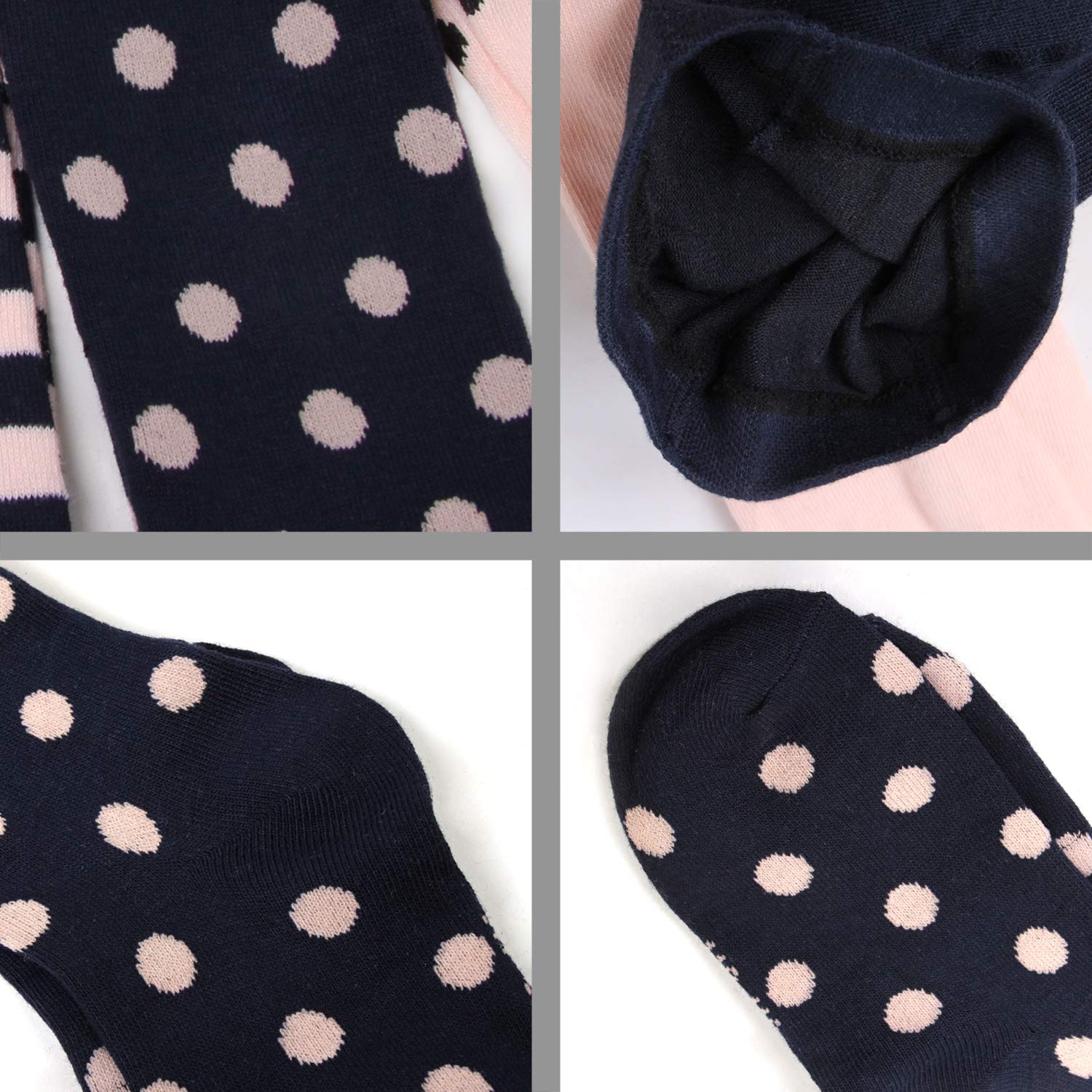 L&K-II 6er Kinder Strumpfhose Mädchen Strumpfhose Baby Strumpfhose für Mädchen Blumen Punkt Streifen Muster 6 Stück in Set 27257