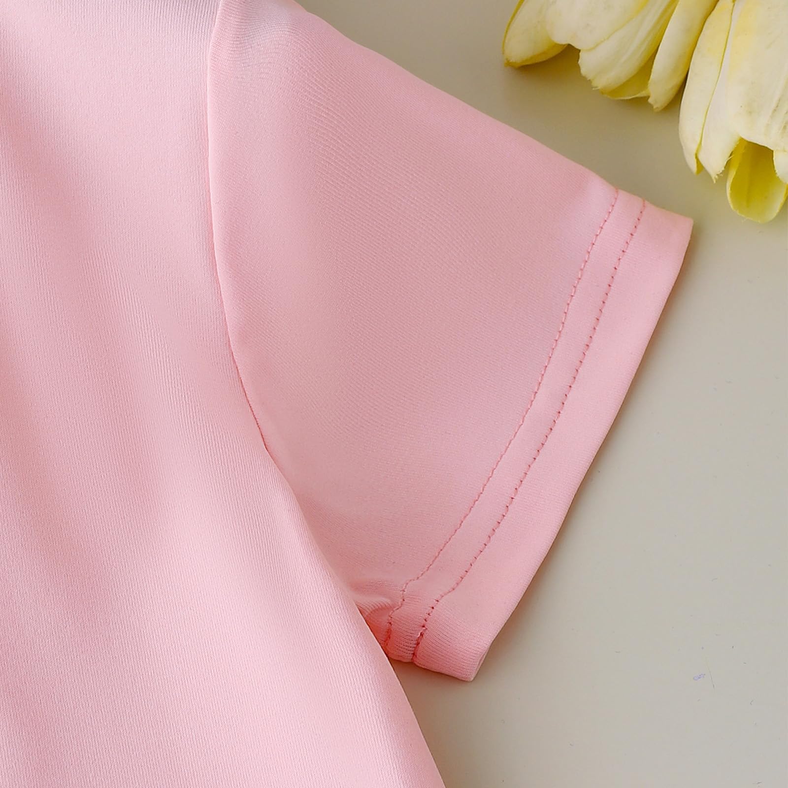 Conjunto Ropa para Niña Tee Shirt de Manga Corta y Pantalones Cortos Vaqueros Traje de Verano Conjuntos Moda Ocio dos Piezas para Niño — view 4