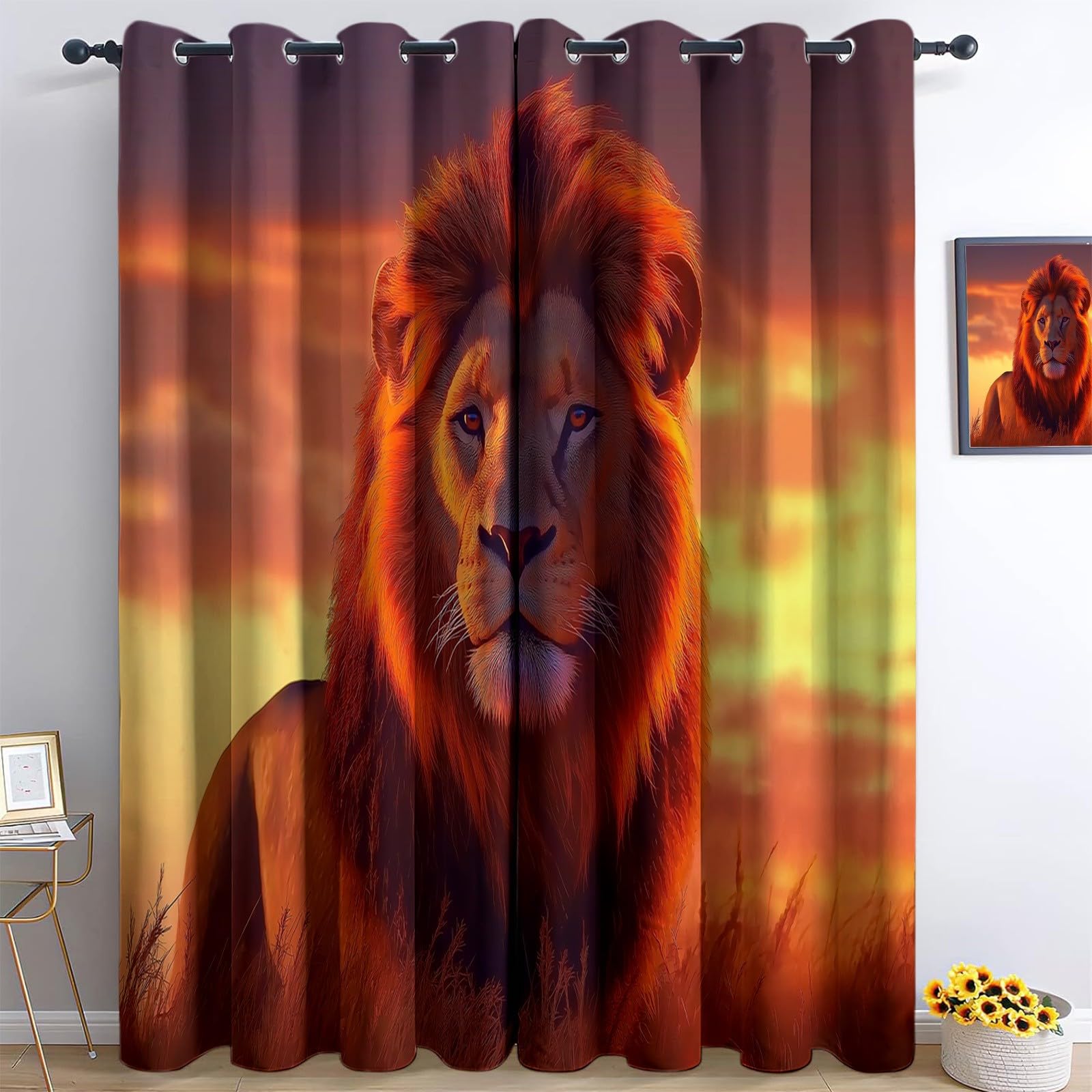 Rideaux thermiques occultants lion occultation totale et isolation froid chambre