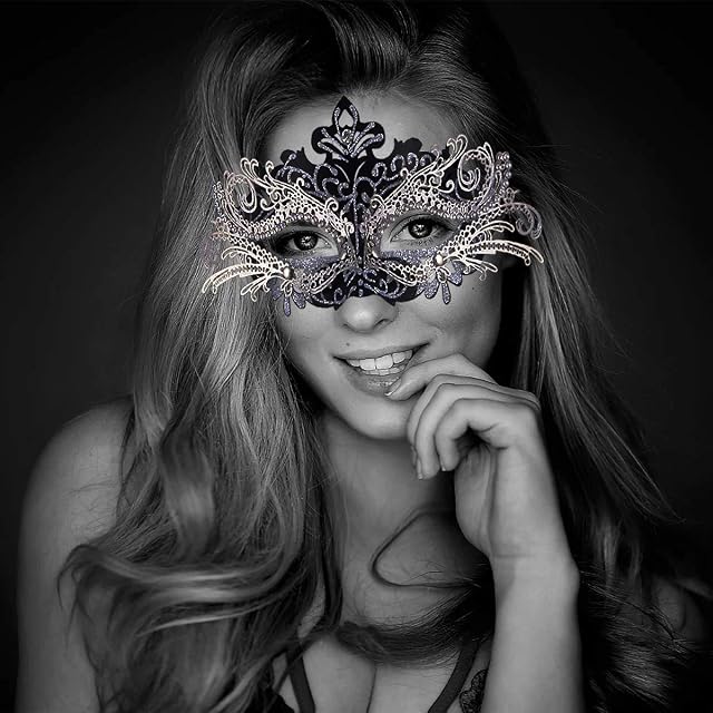 Foto 6 de 7 de Mascara Antifaz Carnaval, Hoshin Mascaras Veneciana Mujer Ideal para Halloween Fantasma de la Ópera…