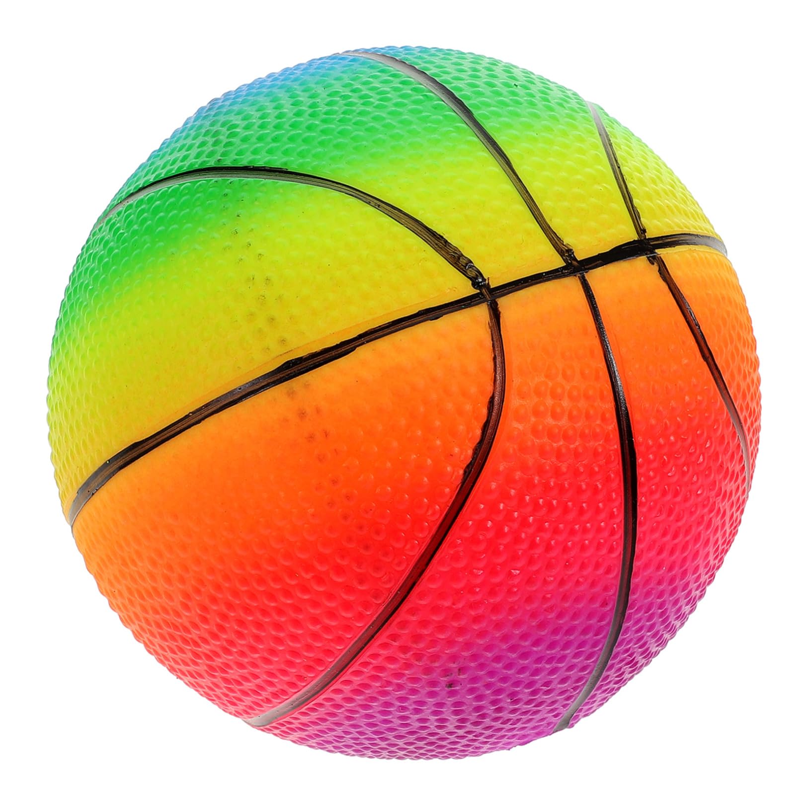 BESPORTBLE Rainbow Basketball Kids Small Ball for Indoor and Outdoor Play Training Toy for Hand-Eye Coordination Easy Grip for Little Hands 1 X Rainbow Ball