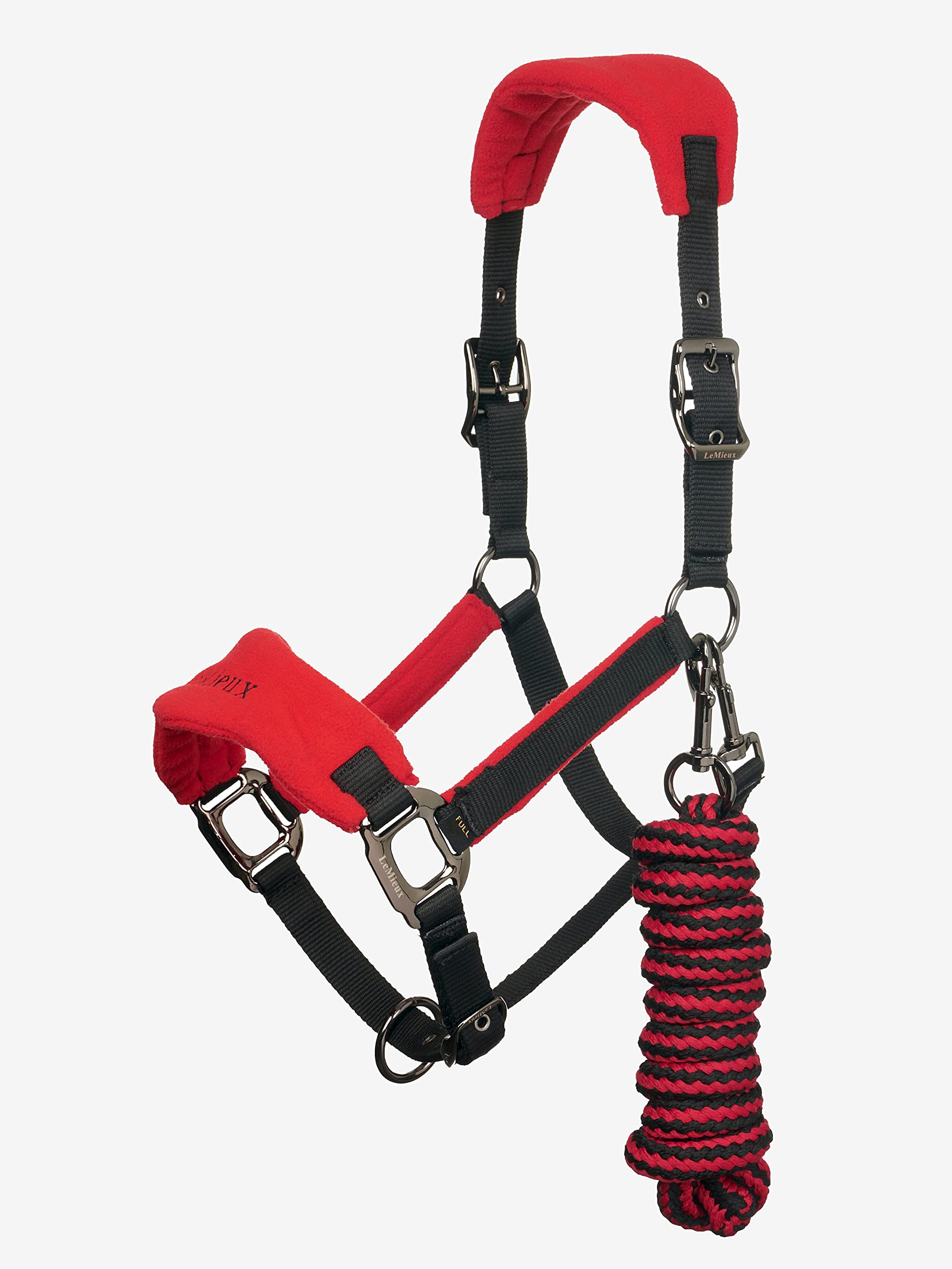 LeMieux Vogue Fleece Headcollar with Lead Rope - Extra Padding, Adjustable at Curb and Poll Strap — view 12