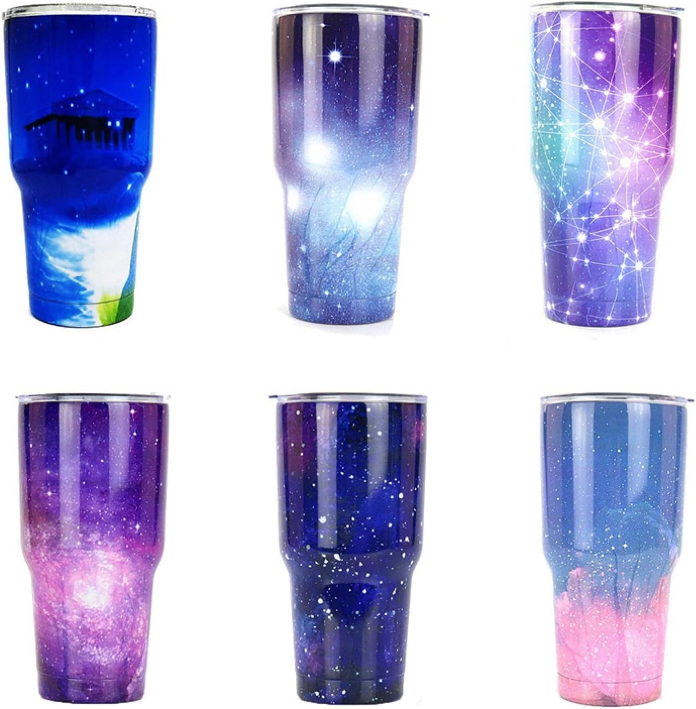 Stainless steel hot and cold water cup, starry sky cup, 30 ounces, tea, coffee, wine, beer, adult cup, outdoor, car travel setC
