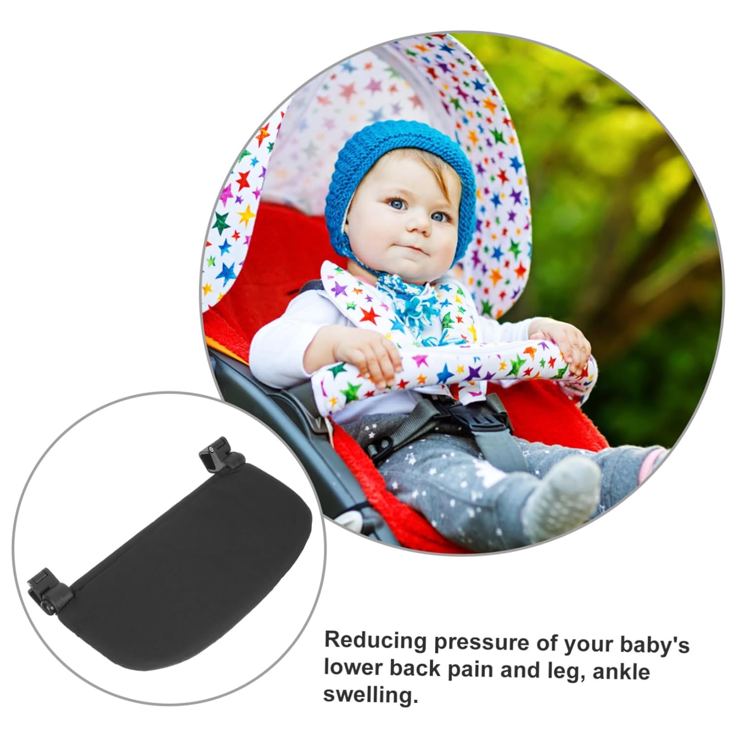 VICASKY Stroller Footrest Extension Foot Pedal Pram Accessory for Comfortable Sitting and Sleeping Compatible Models Easy Installation Durable Design