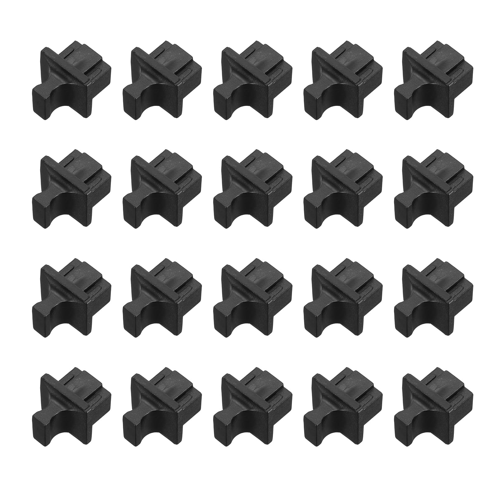 Tapas antipolvo RJ45 negro para puertos Ethernet de router y módem en pack de 20 unidades 7