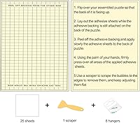 Vista 3 de 25 hojas de ahorro de rompecabezas, 4 rompecabezas de 1000 piezas, marco de despegar y pegar, hojas de pegamento y calcomanías