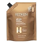 Redken All Soft Shampoo - Moisturizes & Hydrates Dry, Brittle Hair, Gently Cleanses and Softens, With Argan Oil, Safe For Color-Treated Hair, Refillable