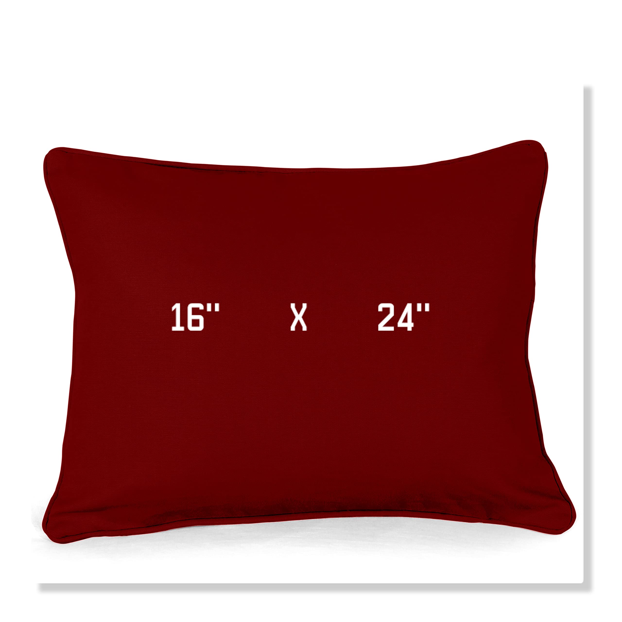 ARLINENS Set of 2 Plain Cotton Soft Decorative Square Cushion Covers throw Pillow cases, Home Decor Decoration For Sofa couch Bed & Chair in 16”18”20” sizes (16x24, Red)