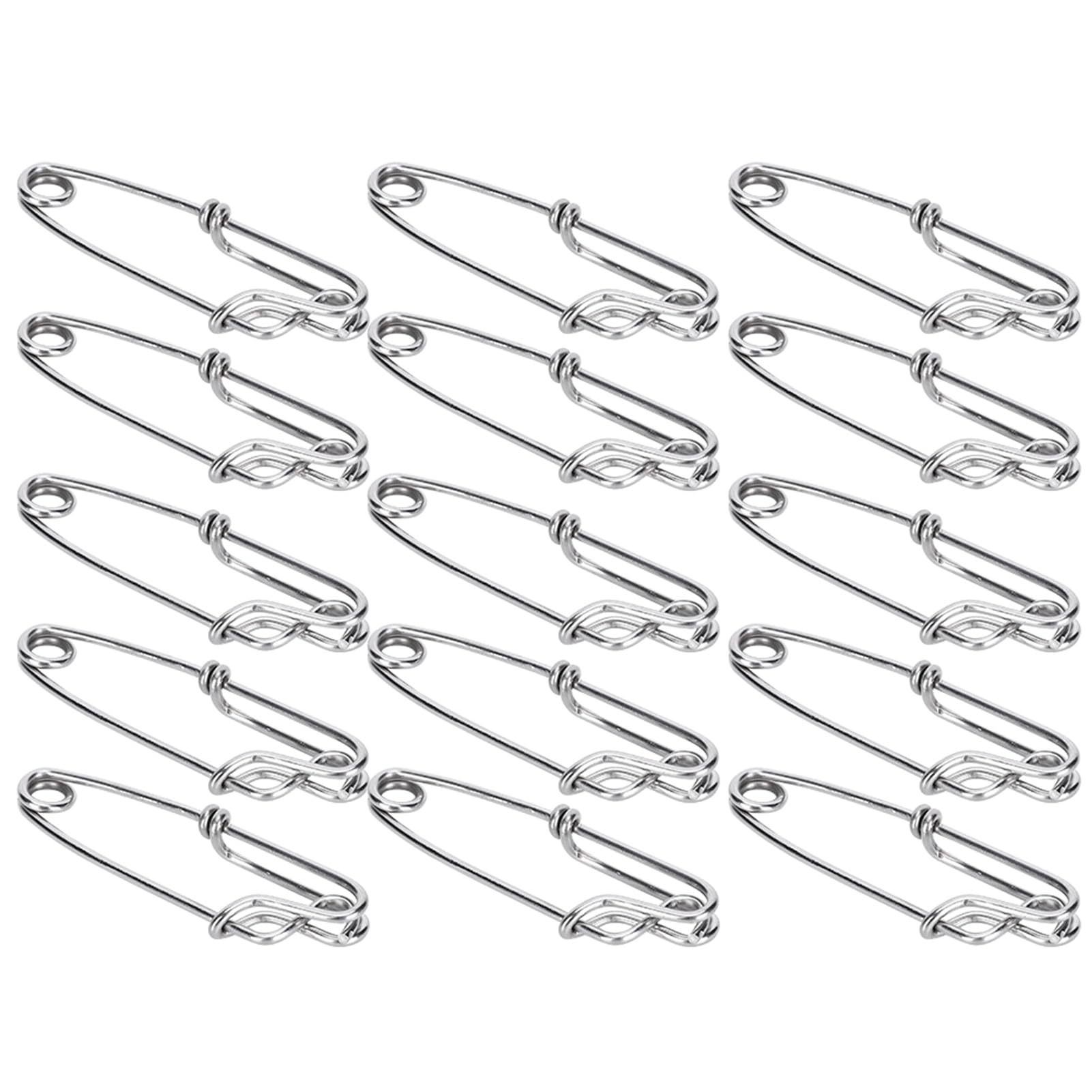 CYSFETENA Fishing Clips, 15Pcs Tuna Clips Stainless Steel Tuna Clips Fishing Sport Clip Snap Fishing Accessory Fishing Tackle Fishing Swivel Snap Clips for Long Line Tuna Fishing