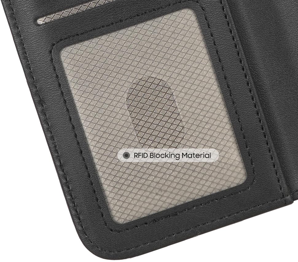 Nakedcellphone Magnetic Wallet for iPhone 17 Pro Max Case - Black Leather - image 6