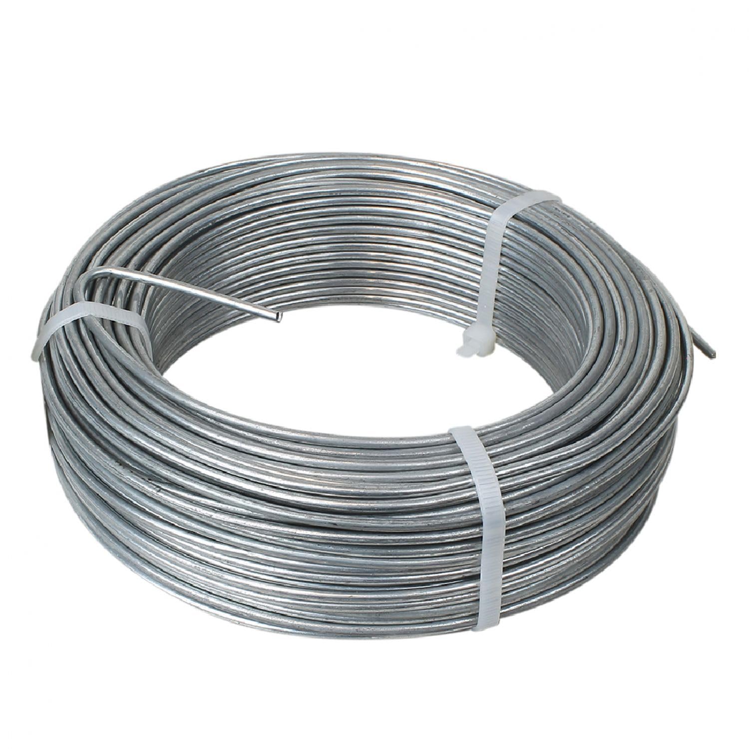 Linxor - Fil de tension en acier galvanisé pour grillage ou autre - 100 m x 2.7mm Ø - Gris