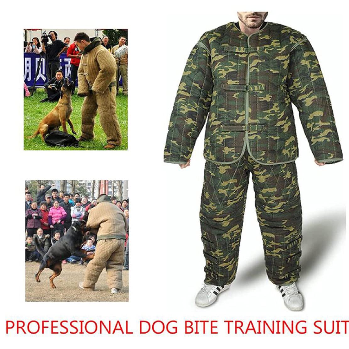 Traje profesional para mordeduras de perro para entrenamiento de policía, traje de entrenamiento de protección corporal con mangas para mordeduras de perro, ropa segura para entrenamiento K9