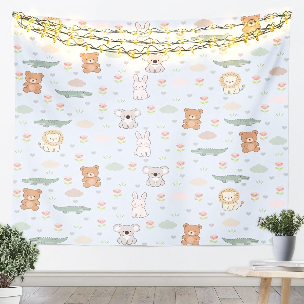 Feelyou Cartoon Animal Tapestry Medium 59"x59" Wall Decor