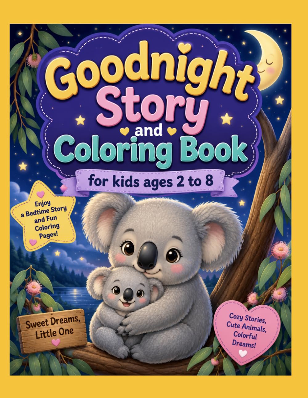 Goodnight Koala Stories & Coloring Book for Kids Ages 2–8