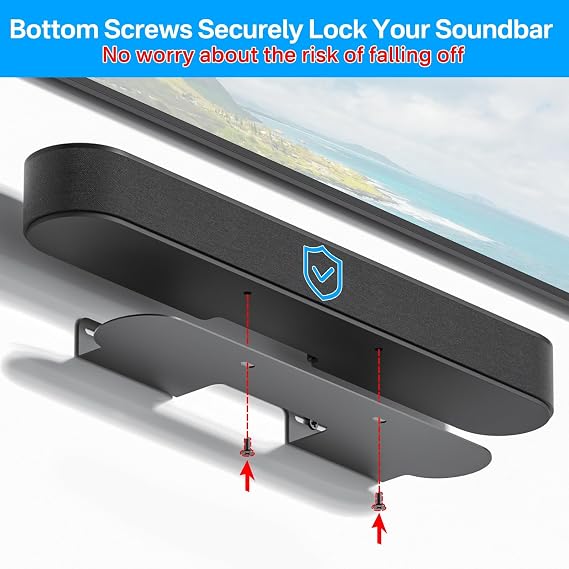 Dinghosen Soundbar Wall Mount for Sonos Beam Wall Mount Bracket Compatible with Sonos Beam Gen 1 Gen 2 Mount, Black
