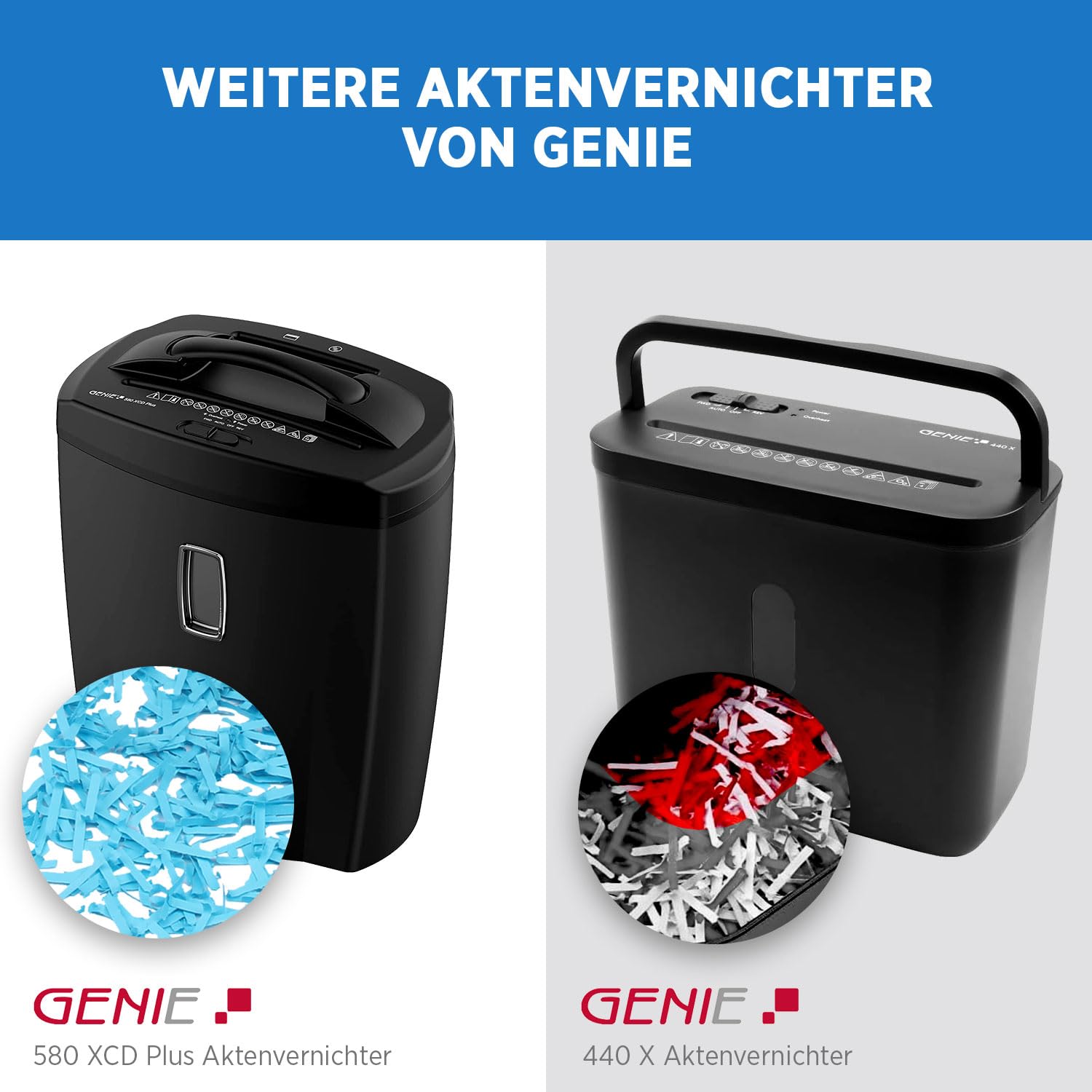 Genie 260 S Plus Destructeur de Documents Papier Coupe en Bandes 6 mm Compact