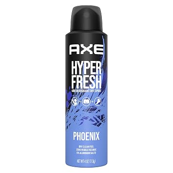 AXE Phoenix Deodorant Spray 48 Hour Odor Protection Crushed Mint and Rosemary Deodorant without Aluminum and without Residue 4 oz