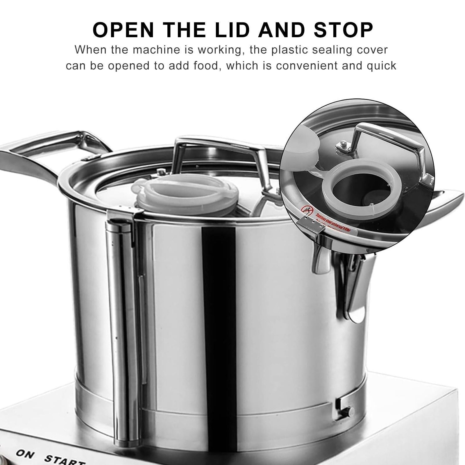 Tritatutto elettrico per cereali e frutta, 4 l, in acciaio inox, per la casa, 370 W, doppia lama girevole, adatto per ristoranti, mense, hotel (un colore, 110 V)