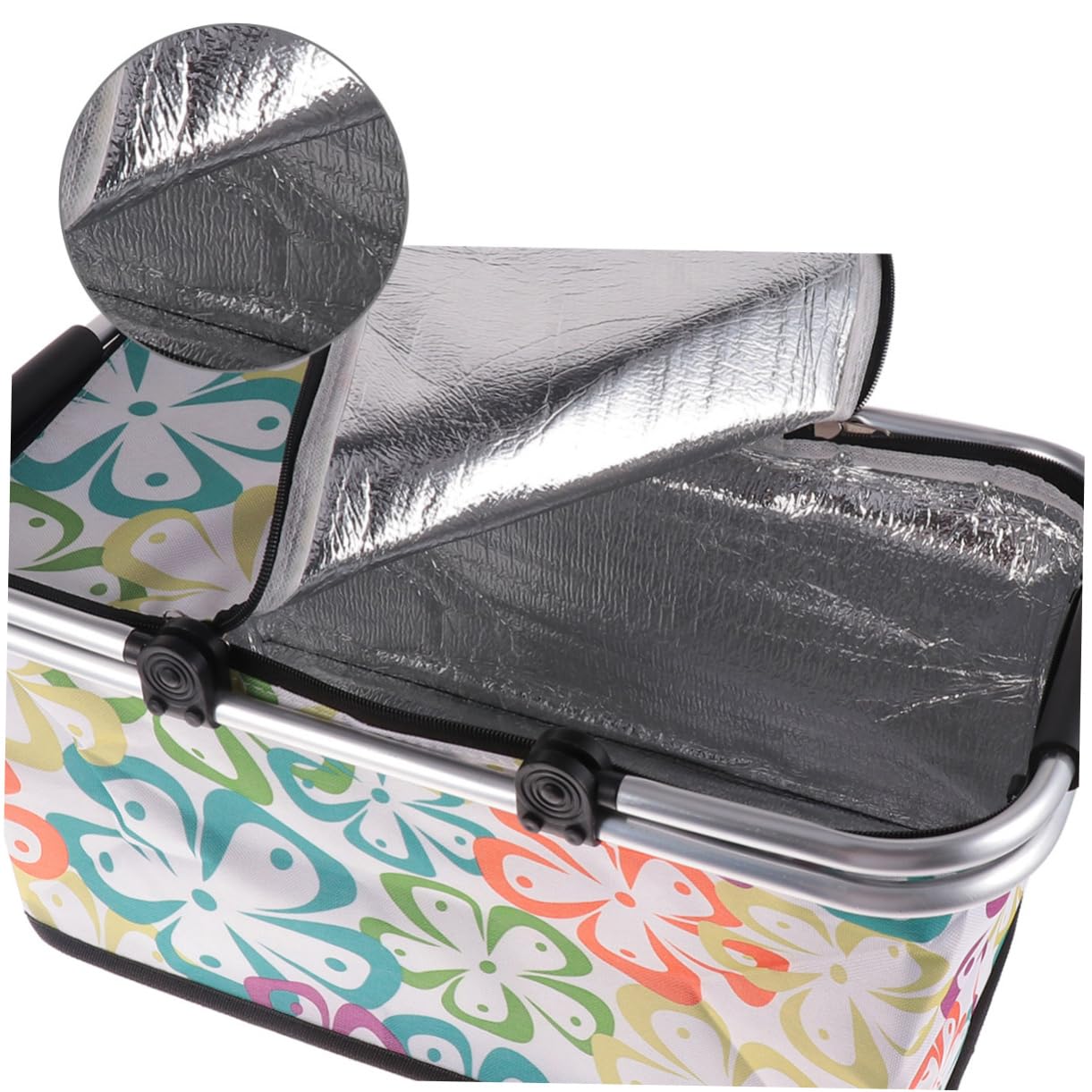 CHILDWEET Bolsa Térmica Grande 30l Plegable para Conservación Alimentos, Fiambrera Portátil de Poliéster, Aislamiento Térmico, Uso Exterior y Picnic, Cesta de Compra Aislada para Transporte