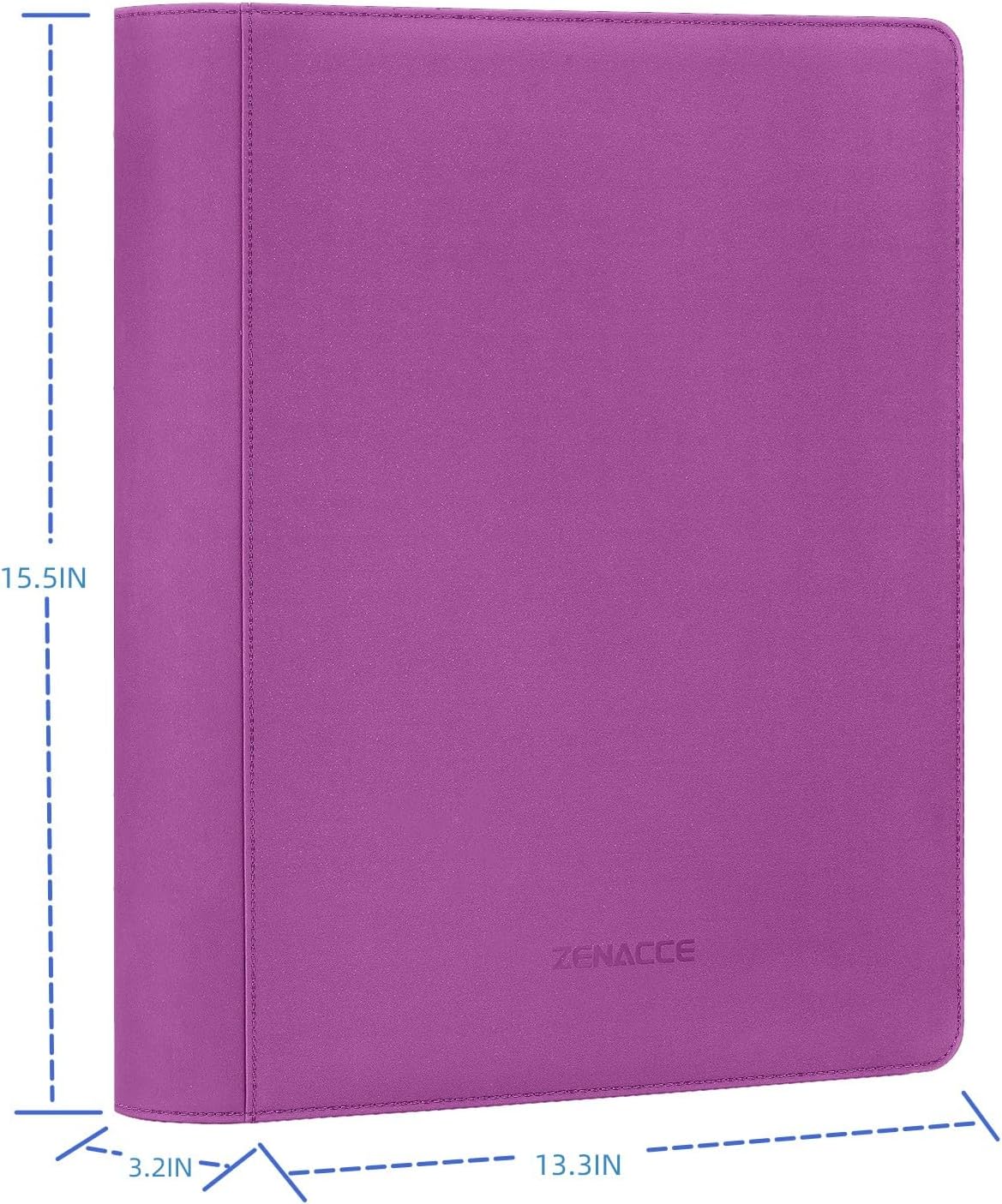 9-Pocket Trading Card Toploader Binder, Holds 360 3"x 4" 35PT Toploaders, Card Collection Albums with Sleeves for Sports Cards and Trading Card in 3 x 4" Rigid Card Holder - Purple