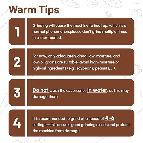 Miniatura 7 de Accesorio para molino de granos para batidora de pie KitchenAid, molino de harina de 9 niveles de metal para KitchenAid, adecuado para granos