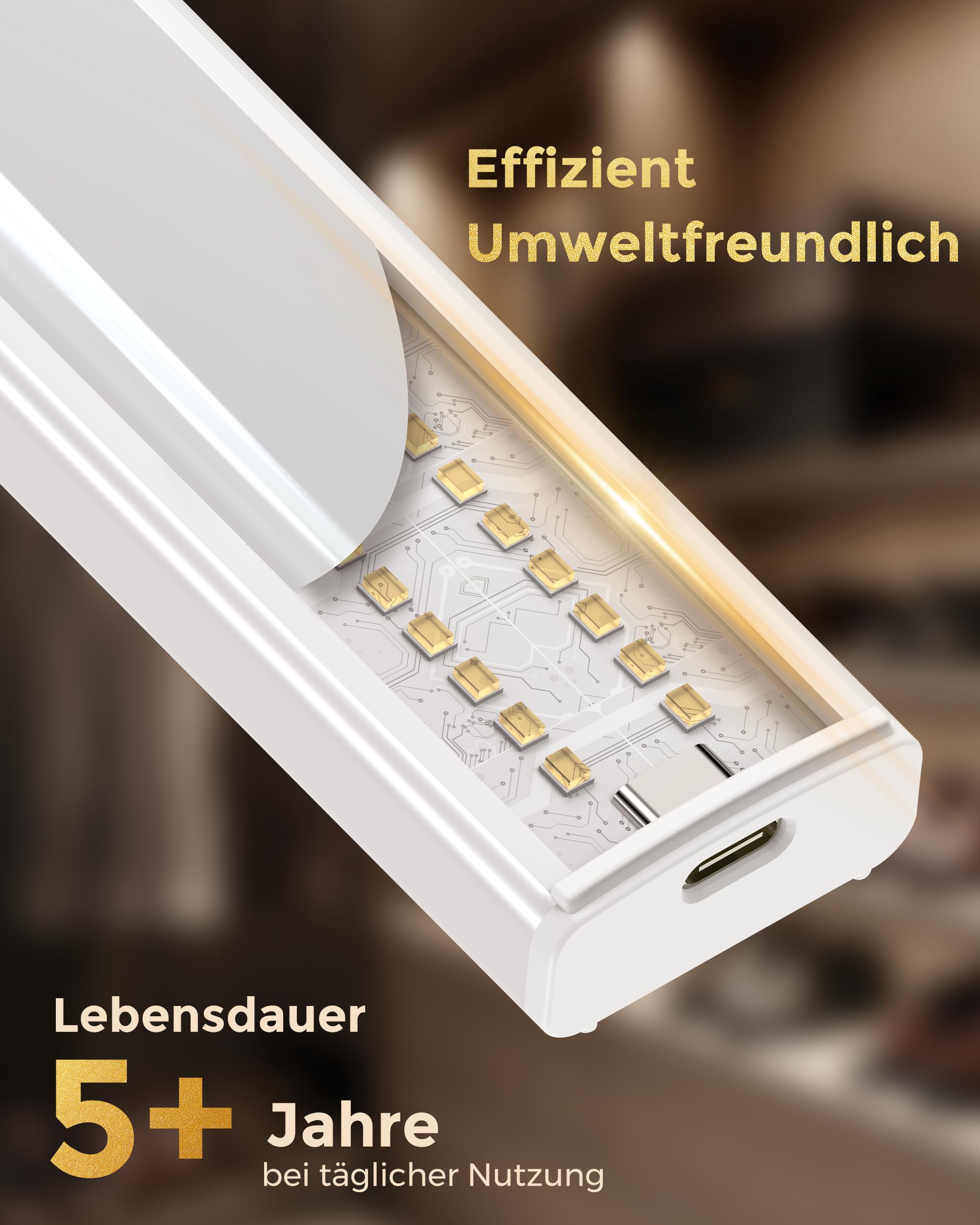 Unterbauleuchte Küche LED mit Bewegungsmelder 25CM, 3 Farben(5 Stück) – Ansicht 11