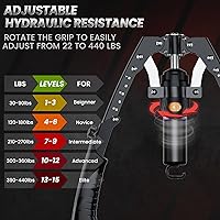 Vista 2 de Twister Arm Trainer, 3 in 1 Hydraulic Power Chest Workout Equipment with Ab Roller Wheels and Hooks, Adjustable 22-440lbs Arm Trainer for Men Women