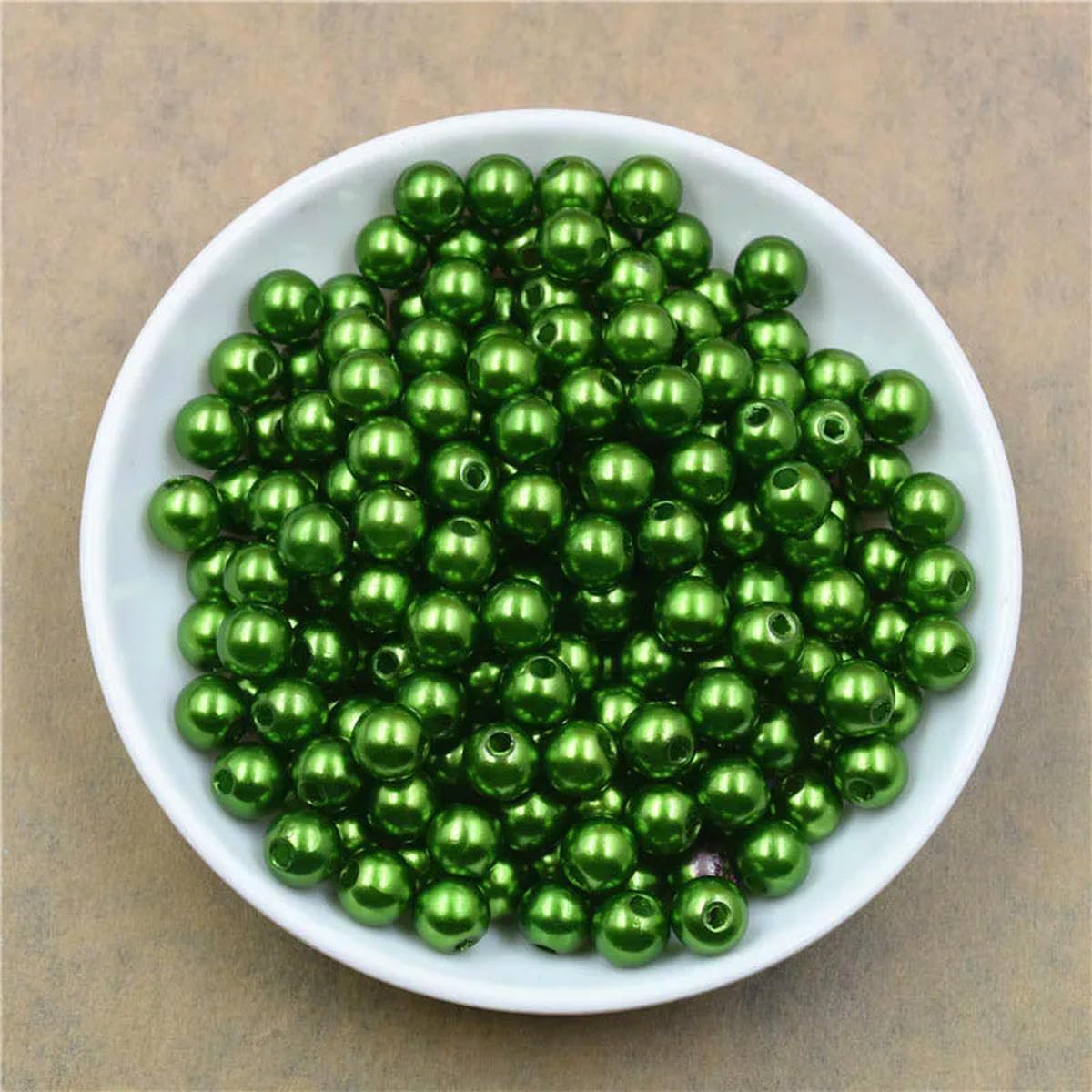 50-1000Pcs with Hole ABS Imitation Pearl Bead 4/6/8/10/12MM for DIY Jewelry