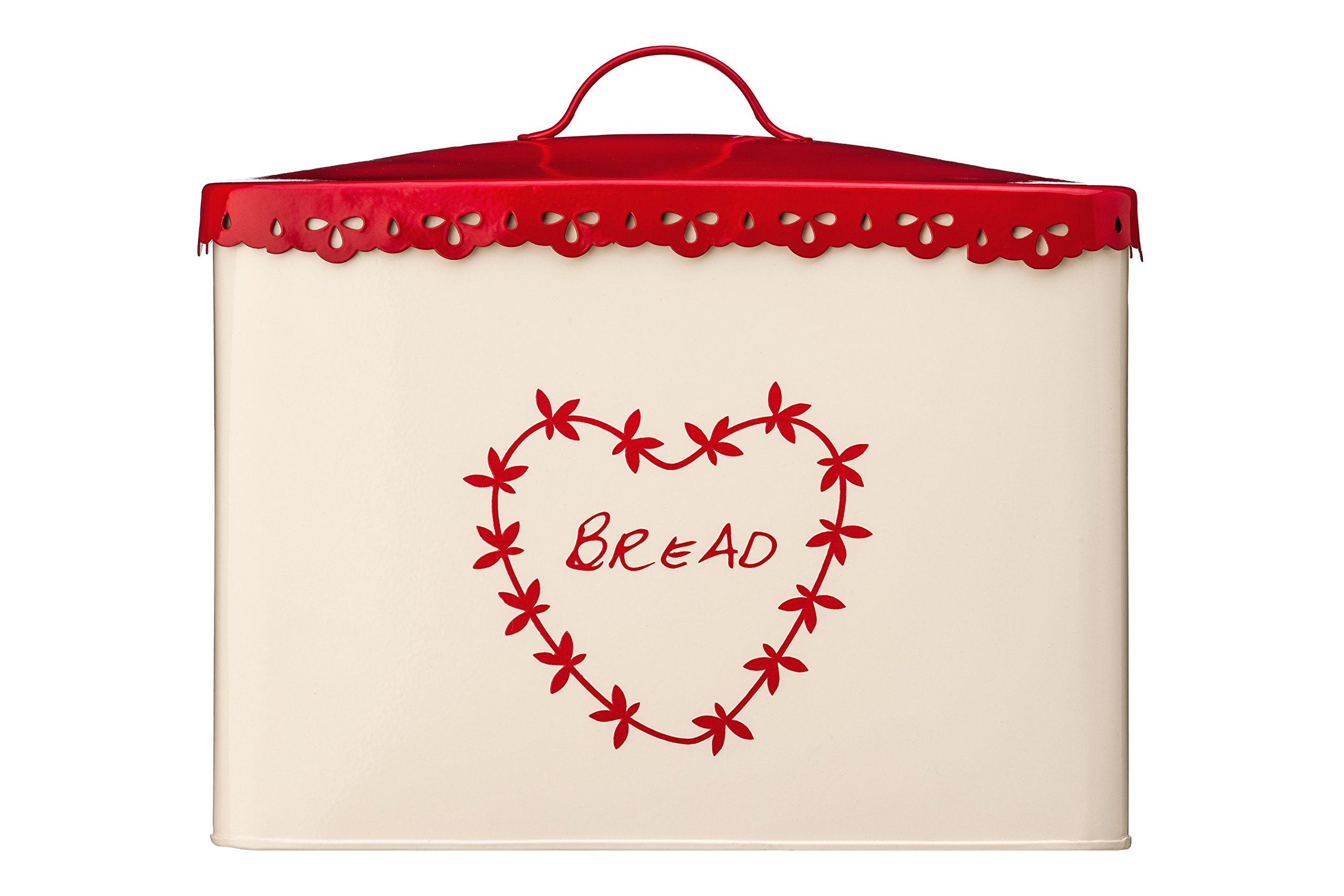 Premier Red Housewares 507623 Anglaise Bread Bin - Cream/ H25 X W33 X D18cm