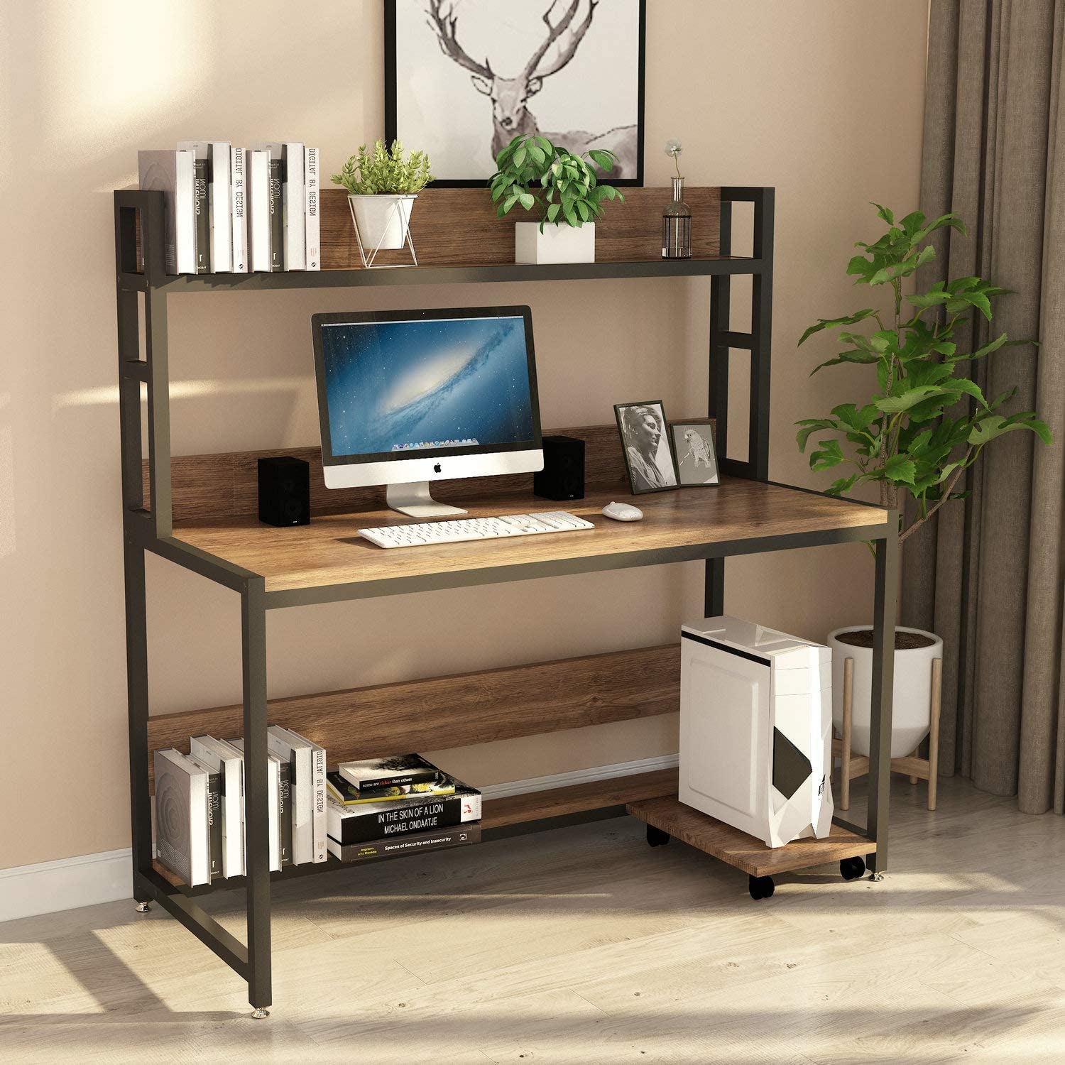 Buy RoyalPolar Computer Desk with Storage Shelves 47'' Office Desk with