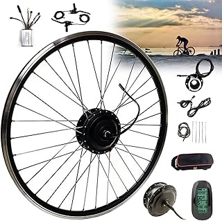 NYANS Electric Bike Conversion Kit, 24V 250W/36V 250W 350W 500W/48V 250W 500W Front Drive Hub Motor Set, for Bicycle Front Wheel Modification